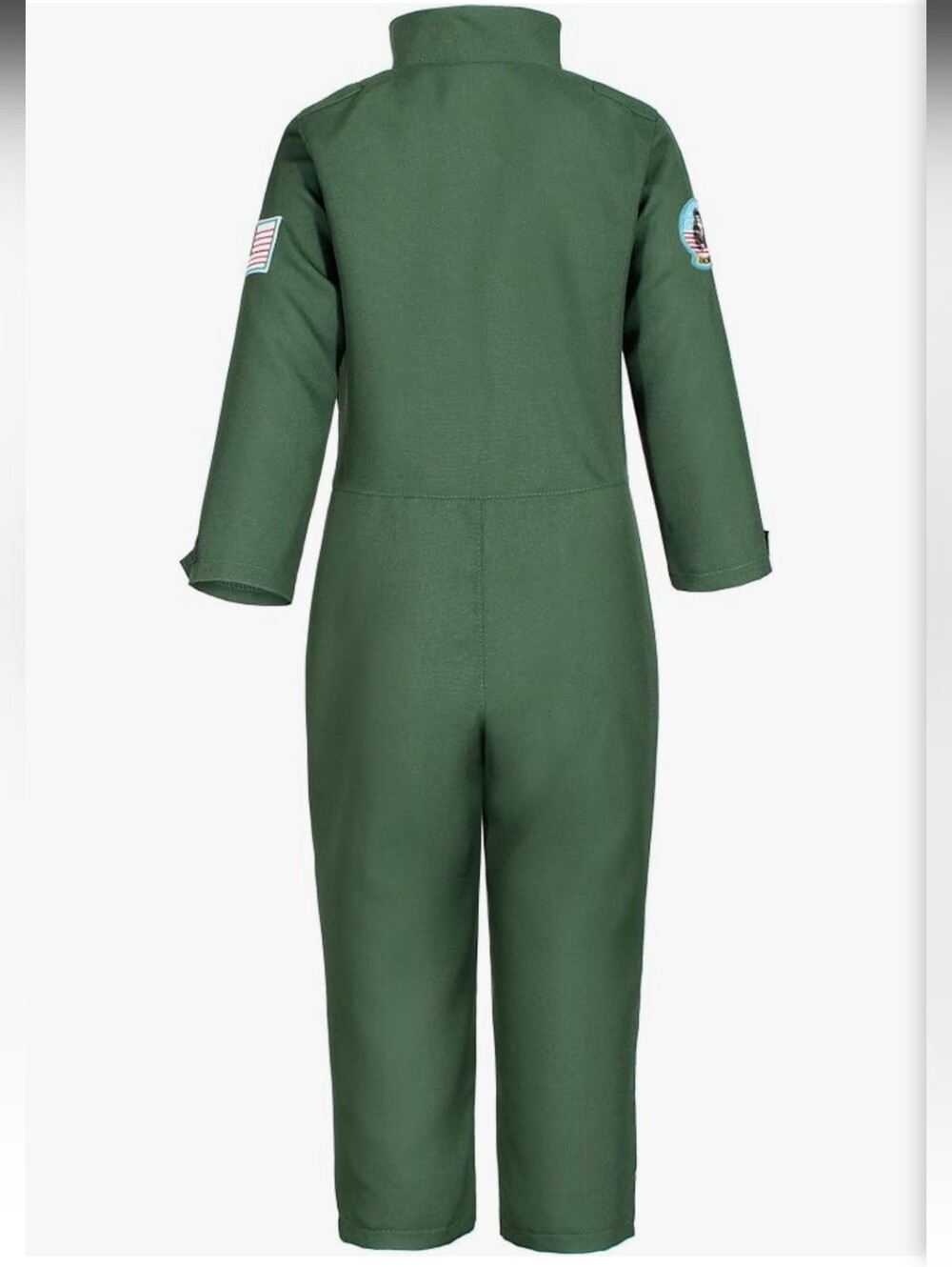 Kids Green Aviator Pilot Costume Jumpsuit with Sunglasses, Dog Tag & Belt - Picture 7 of 16